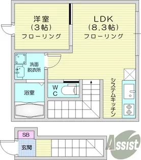 シャンテ連坊A【2階】の間取り
