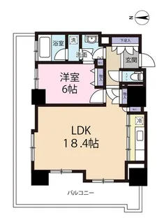 カスタリアタワー長堀橋【8階】の間取り