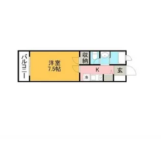 サンデンハイツII【5階】の間取り