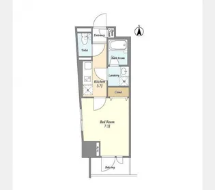 プリームス青柳【6階】の間取り