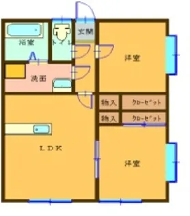 アンソレイユYM【1階】の間取り