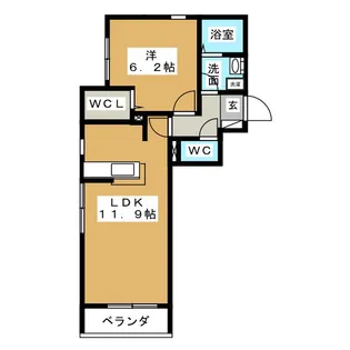 カイカーサ【2階】の間取り