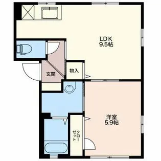 メゾン・ド・トーエー B【1階】の間取り