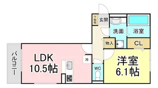 ソレール ヴィラII A棟【1階】の間取り