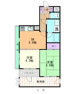 グリーンビレッジ浦和【1階】の間取り