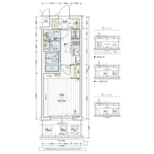 エステムコート難波WEST-SIDEVIグラッド【3階】の間取り
