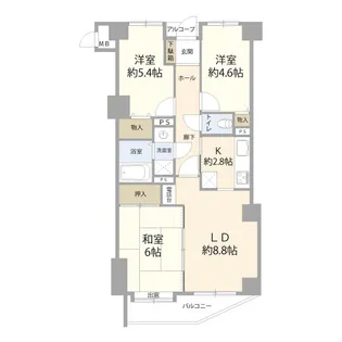 グリーンパーク五反野9(011925)【2階】の間取り