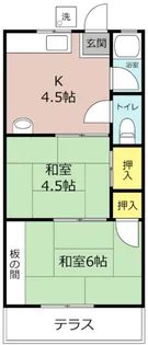 TOYOTOMI八川APARTMENT NO8【1階】の間取り