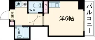 ヒューネット神戸元町通【4階】の間取り