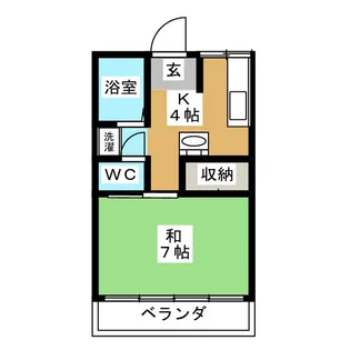 コーポはすみA【1階】の間取り