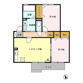 グランリッツ西島 A【1階】の間取り