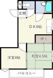 ロジェほりの【4階】の間取り