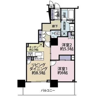 ザ・パークハウス浦和タワー【18階】の間取り