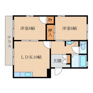 フレグランス・ハマサキ II【2階】の間取り