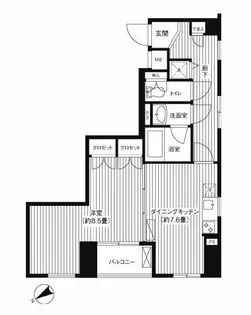 麻布イーストコア【2階】の間取り