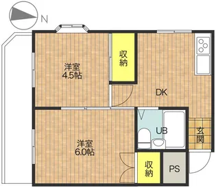 シャトール中青木【3階】の間取り