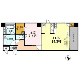 クレストスクエア【4階】の間取り