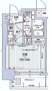 ラシュレエグゼ本町【9階】の間取り