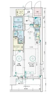 エステムコート広島国泰寺【9階】の間取り