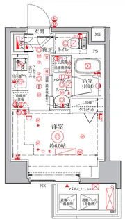 クレイシアIDZ横浜桜木町【11階】の間取り
