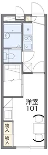 レオパレスクレインベール【1階】の間取り