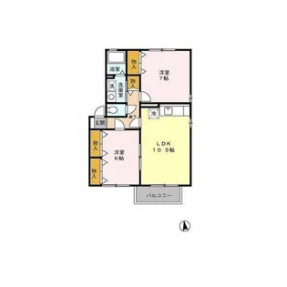 セジュールルピナ C棟【2階】の間取り