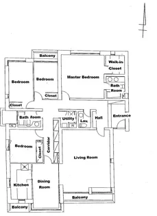 パークハウス駒場【2階】の間取り