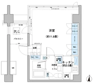 ガーデニエール砧レジデンス【2階】の間取り