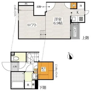 CB八潮フェリア【1階】の間取り