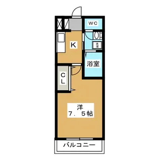 サニープレイス【1階】の間取り