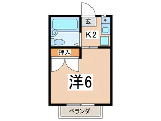 カナコーハイツB【2階】の間取り