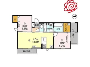 Maison de TSURUMI「珠」【2階】の間取り