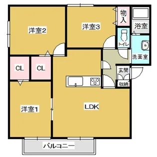 ステラ浜田【1階】の間取り
