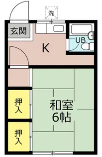 友森荘西棟【2階】の間取り