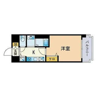 ピュアドームディア県庁前【6階】の間取り