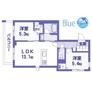 レフィシア腰越【2階】の間取り