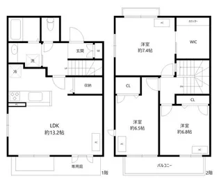 クローカス代田【2階】の間取り