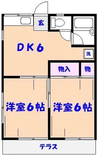 芳田ハイツ【1階】の間取り