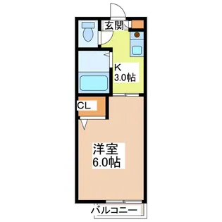 エスペラント【2階】の間取り