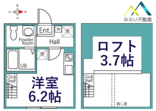 ハーミットクラブハウス日吉K【1階】の間取り