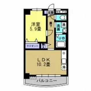 ヴィラクレール【4階】の間取り