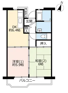 UR村上【11階】の間取り