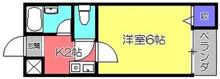 ハイツ宮野裏【2階】の間取り