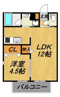 クレサス稚児宮.m【2階】の間取り
