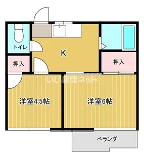 前谷コーポ【2階】の間取り