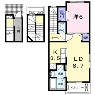 ヴィラ・エクセル新広【2階】の間取り