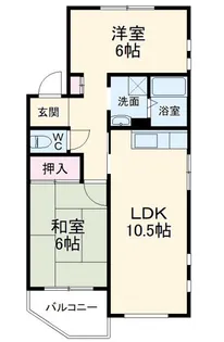 パークサイド今岡A棟【4階】の間取り