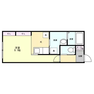 L’Allure総曲輪St.【2階】の間取り