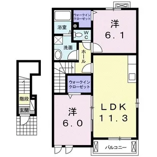 クロノス II【2階】の間取り