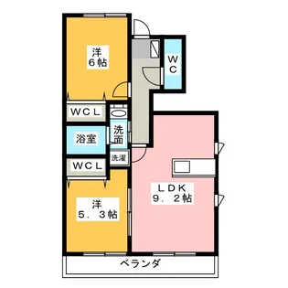 パストラル・サエ【1階】の間取り